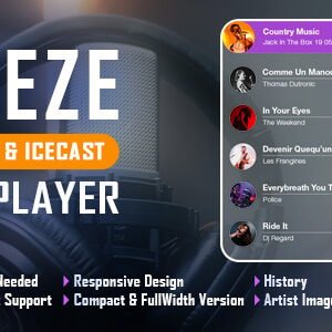 Breeze - Shoutcast and Icecast HTML5 Radio Player With History