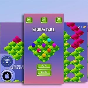 Stairs Ball Game Template