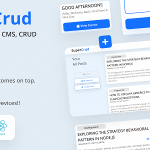 SuperCrud - Laravel React Blog CMS, Crud Builder